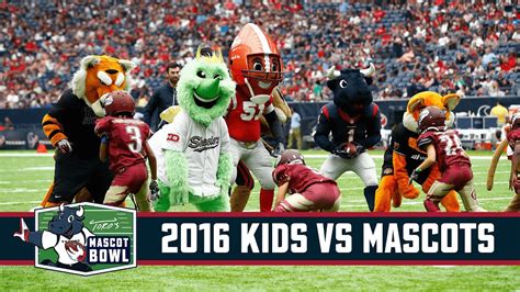Mascots vs kids footballl